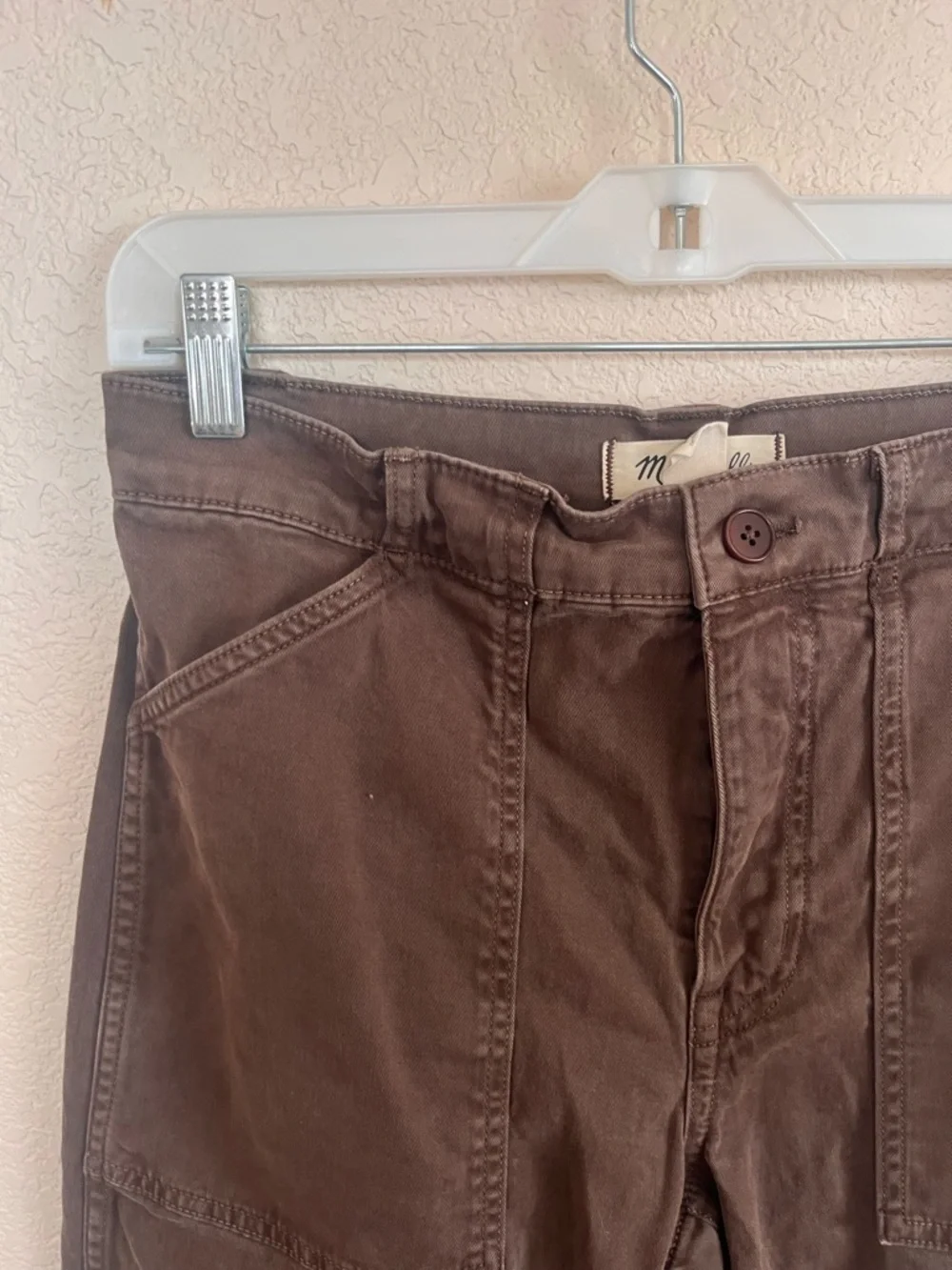 Madewell Womens Darted Double Barrel Pants - Chocolate Brown - Picture 6 of 14